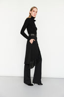 leather fringe skirt