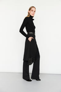 leather fringe skirt