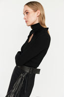 leather fringe skirt