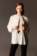 logo silk blouse