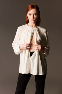 logo silk blouse