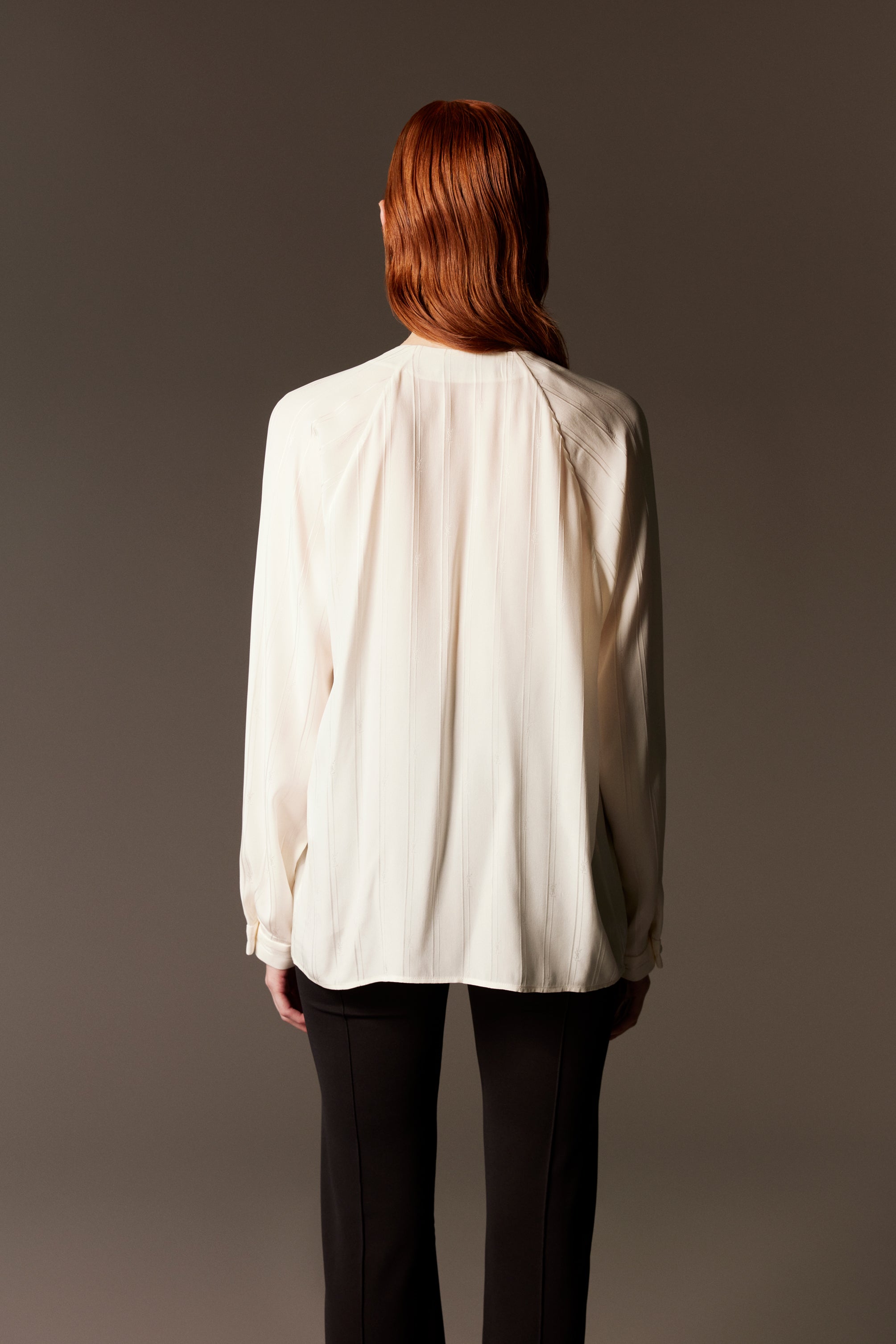 logo silk blouse