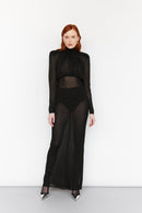 sheer jersey gown
