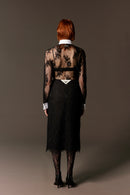 lace skirt with monogram