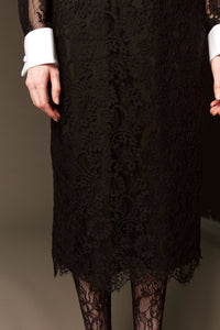 lace skirt with monogram