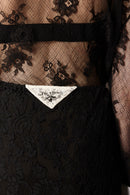 lace skirt with monogram