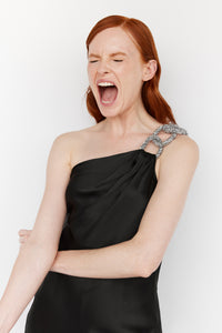 one-shoulder minidress