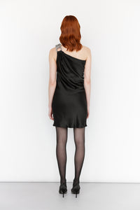 one-shoulder minidress