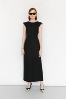 open back dress with embellishment