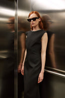 open back dress with embellishment