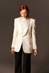 sleeveless draped satin top