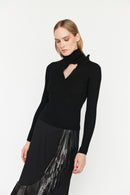 deconstructed turtleneck sweater