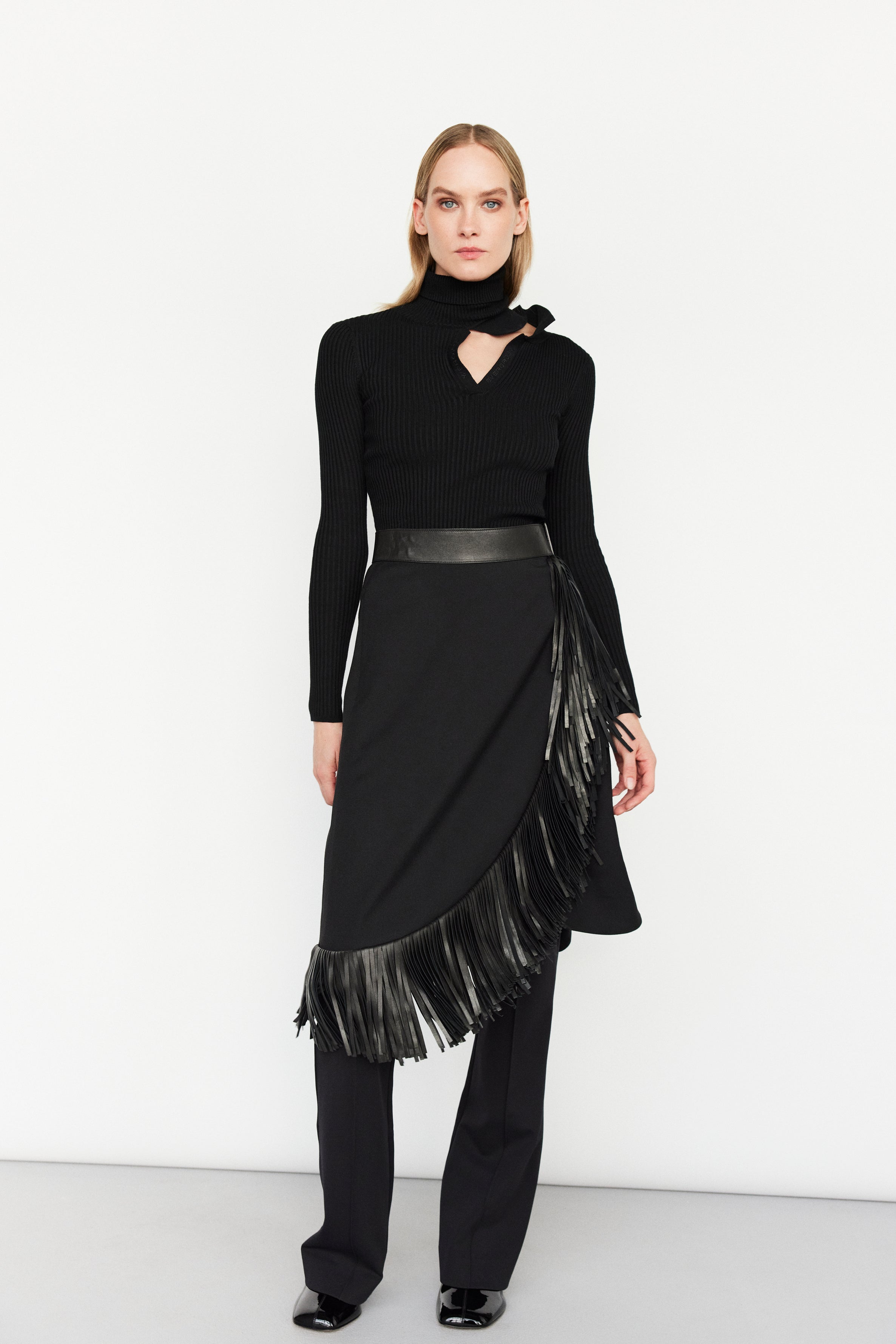 deconstructed turtleneck sweater