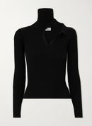 deconstructed turtleneck sweater