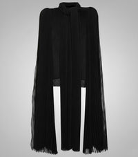 exaggerated sleeve pleated blouse