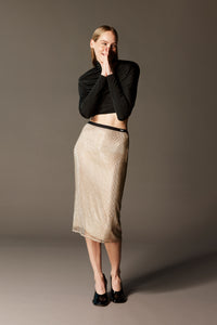 crystal-embellished skirt