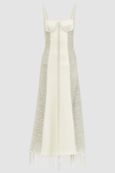 hand-woven macramé leather dress