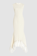 dress with raffia hem