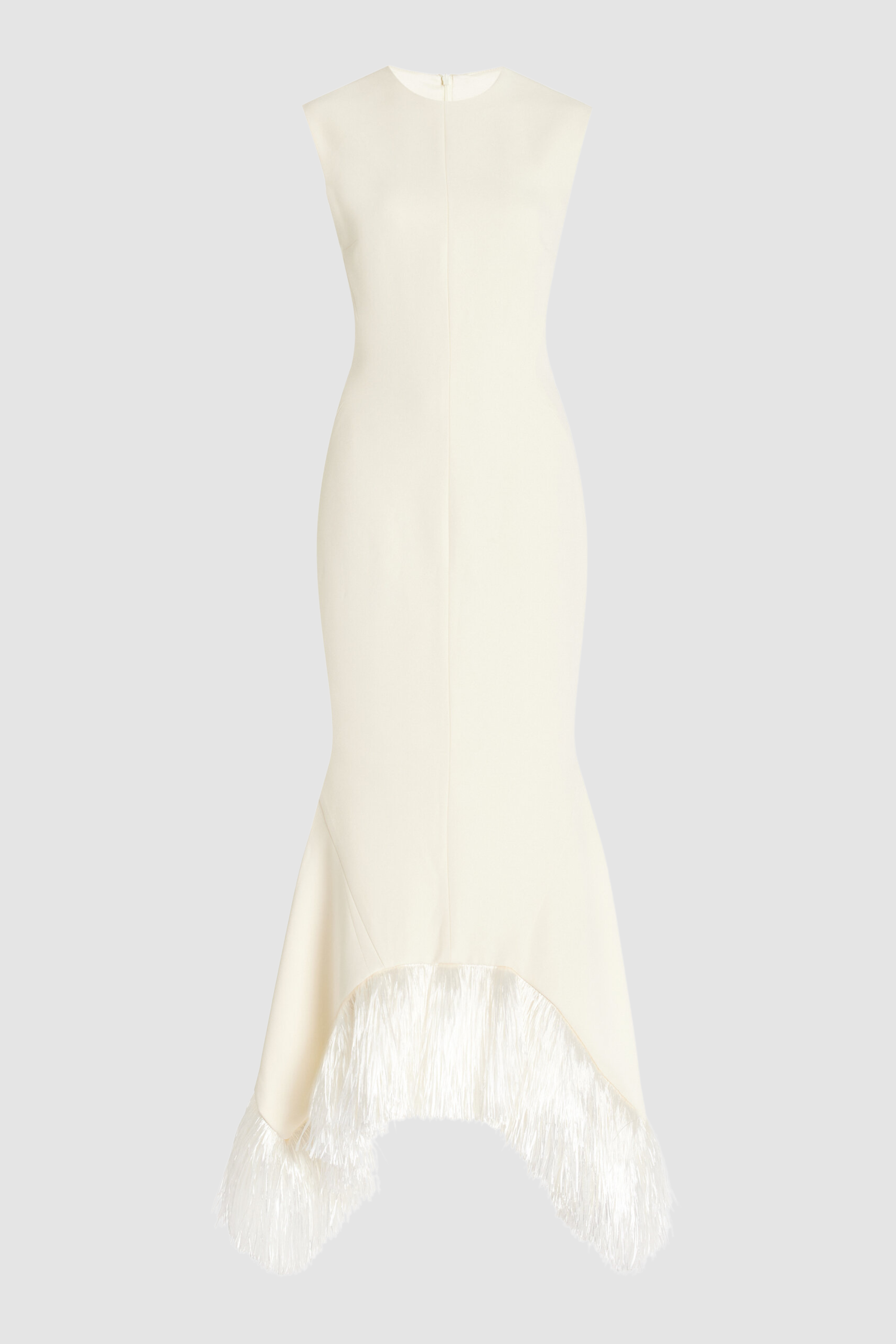 dress with raffia hem