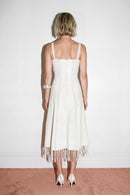hand-woven macramé leather dress